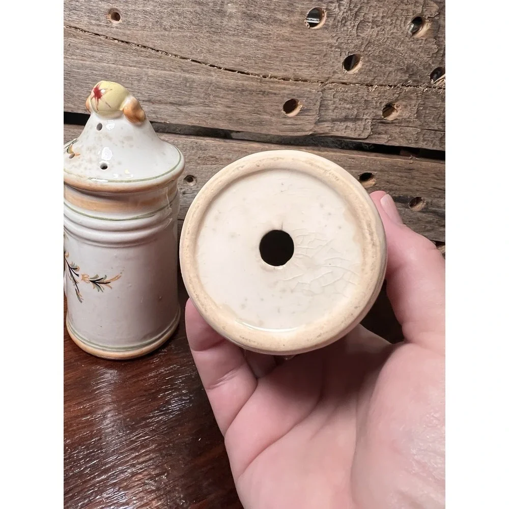 Arnart Creation‎ Salt and Pepper Shakers Set Japan Vintage fruit Yellow Cream